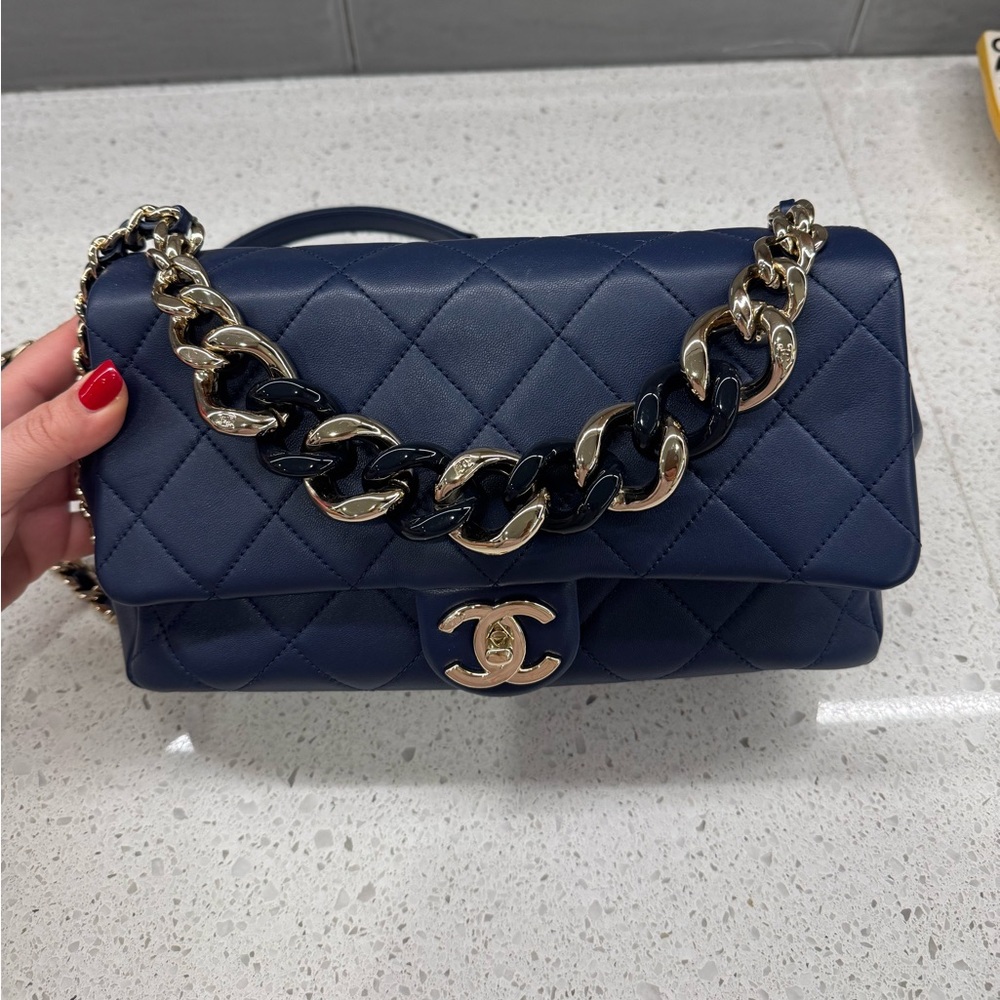Chanel Navy Blue Quilted Bag 20C collection